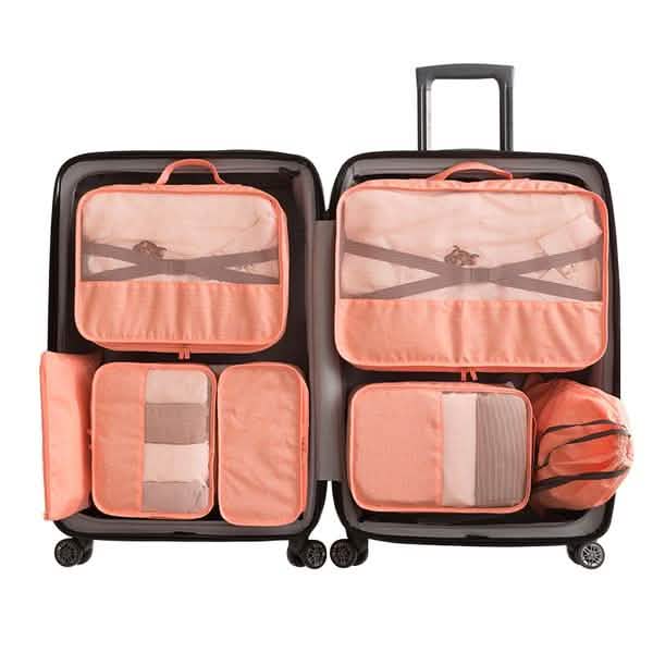 7-Pack: Travel Storage Bag Orange Storage & Organization - Tophatter Daily Deals