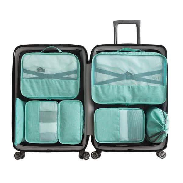 7-Pack: Travel Storage Bag Teal Storage & Organization - Tophatter Daily Deals