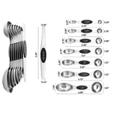 7-Piece: Double Sided Stackable Magnetic Measuring Spoons Set with Leveler Kitchen Tools & Gadgets - Tophatter Daily Deals