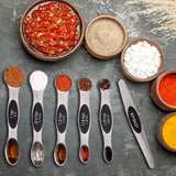 7-Piece: Double Sided Stackable Magnetic Measuring Spoons Set with Leveler Kitchen Tools & Gadgets - Tophatter Daily Deals