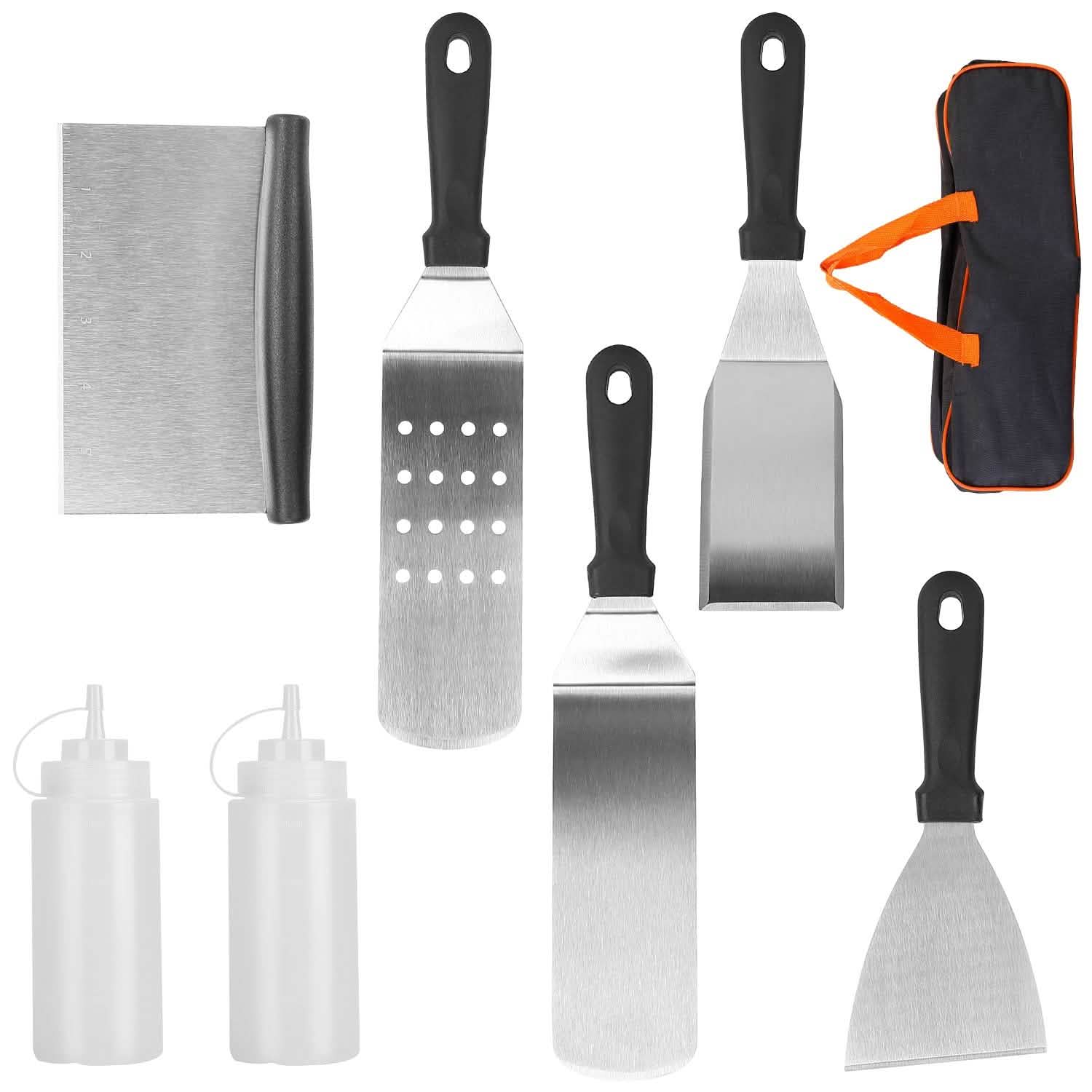 7-Piece Set: Stainless Steel BBQ Grilling Utensil Tools Kitchen Tools & Gadgets - Tophatter Daily Deals