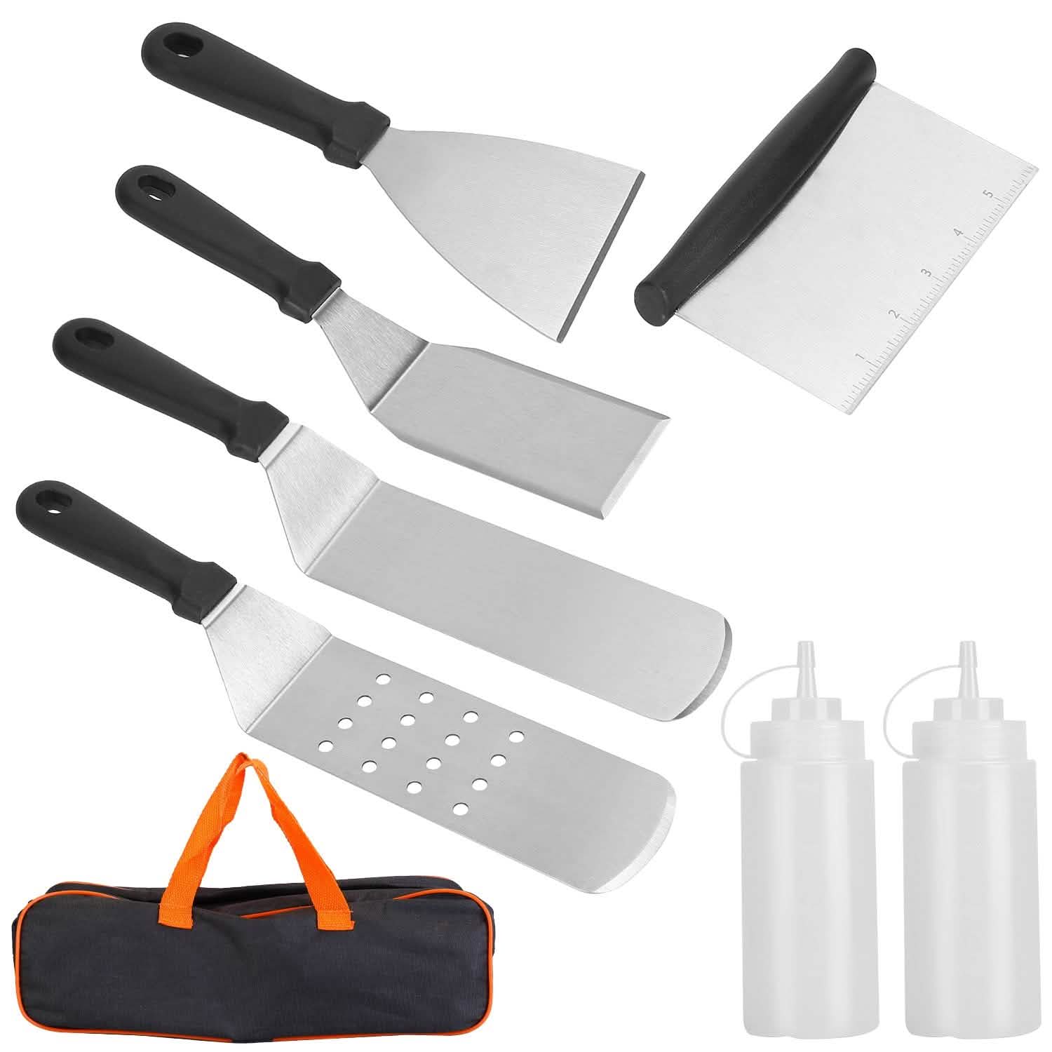 7-Piece Set: Stainless Steel BBQ Grilling Utensil Tools Kitchen Tools & Gadgets - Tophatter Daily Deals