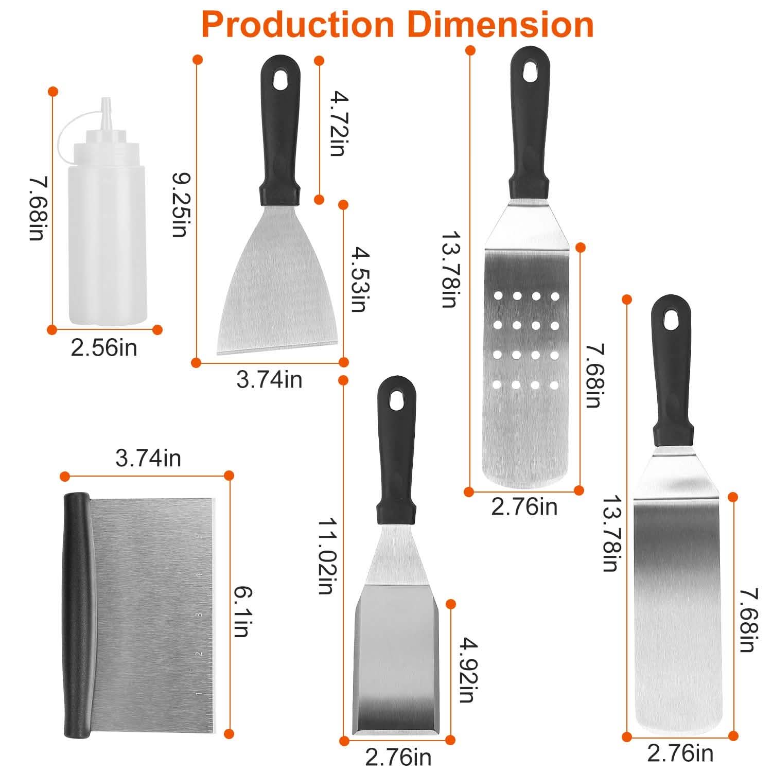7-Piece Set: Stainless Steel BBQ Grilling Utensil Tools Kitchen Tools & Gadgets - Tophatter Daily Deals
