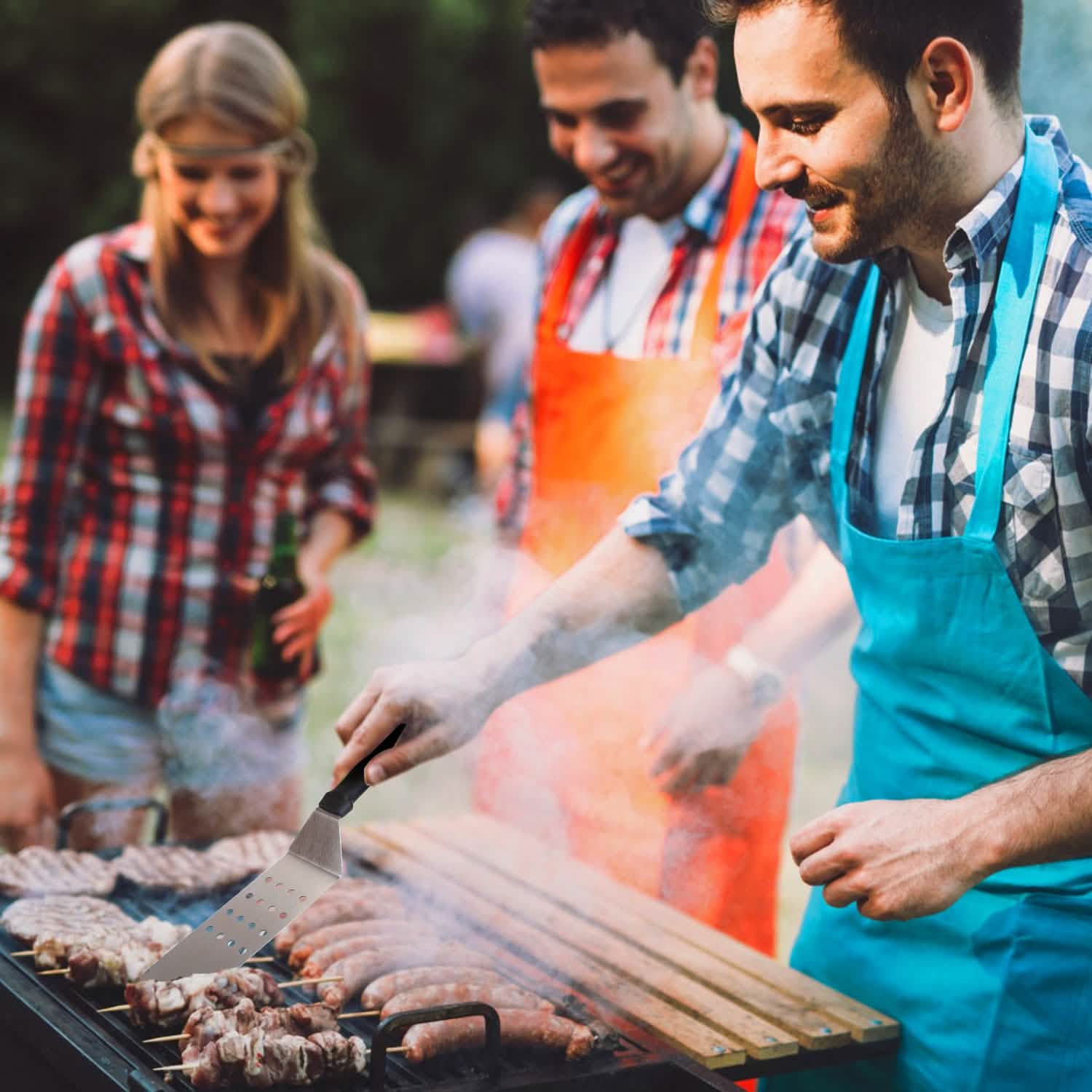 7-Piece Set: Stainless Steel BBQ Grilling Utensil Tools Kitchen Tools & Gadgets - Tophatter Daily Deals