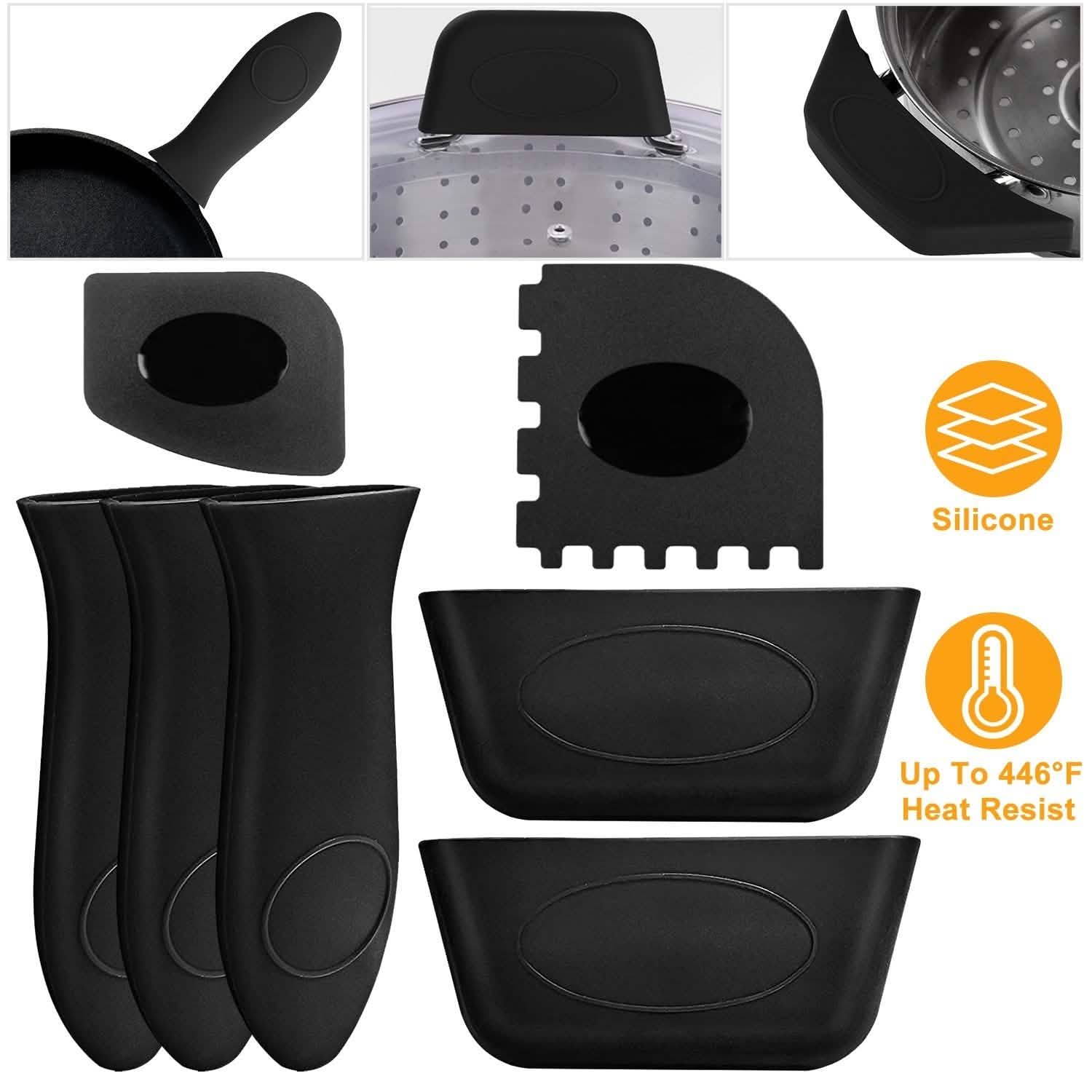 7-Piece: Silicone Hot Handle Holder Kitchen Tools & Gadgets - Tophatter Daily Deals