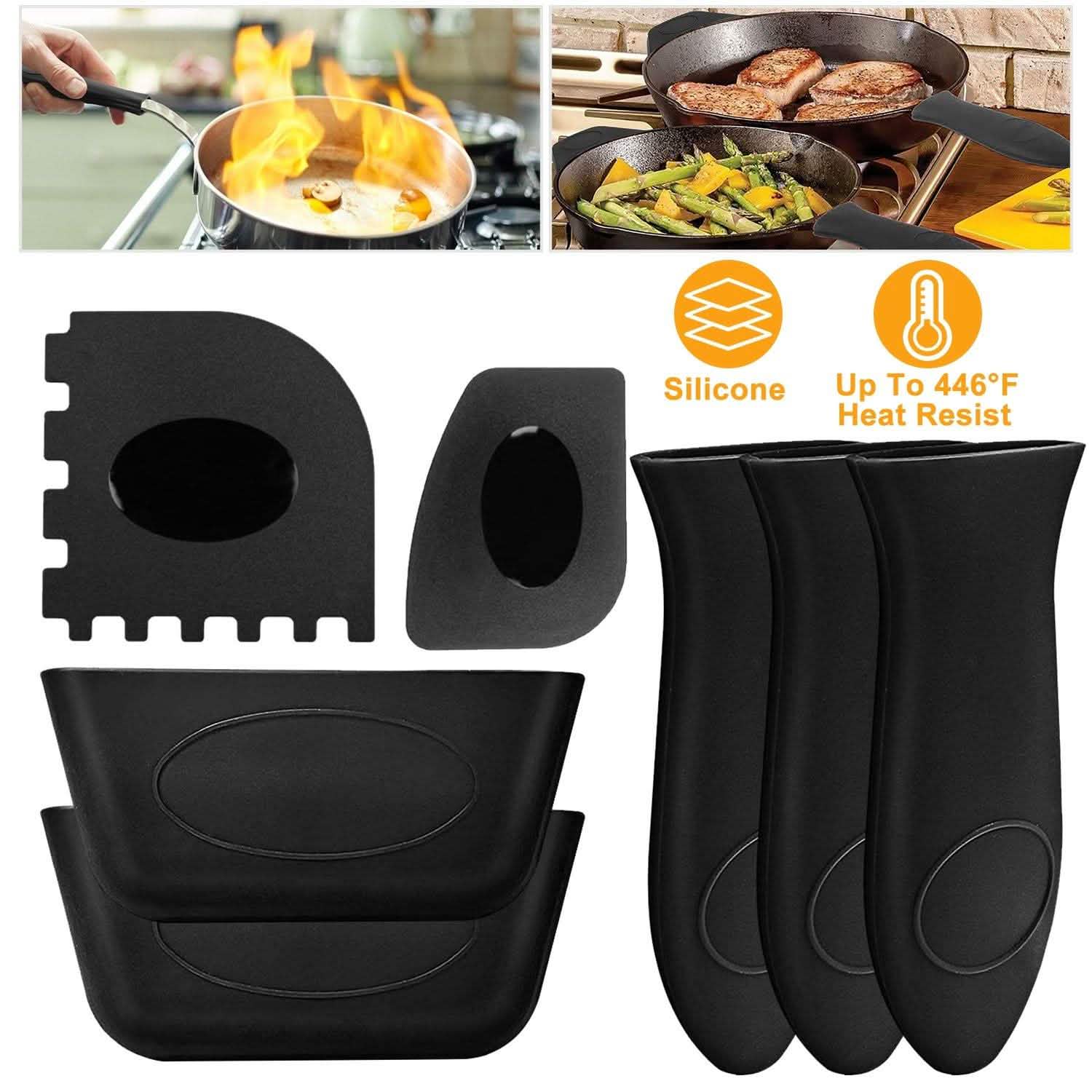 7-Piece: Silicone Hot Handle Holder Kitchen Tools & Gadgets - Tophatter Daily Deals