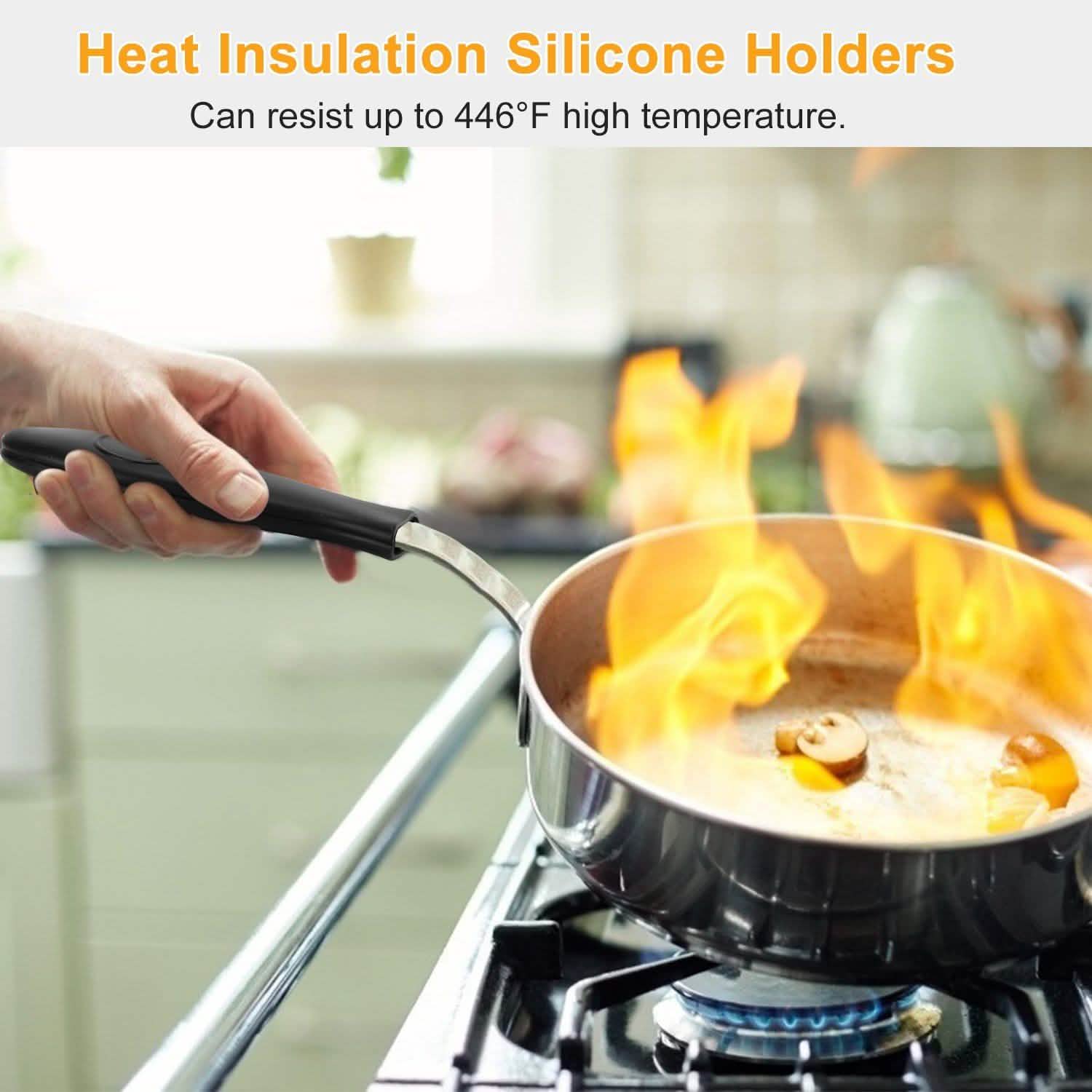 7-Piece: Silicone Hot Handle Holder Kitchen Tools & Gadgets - Tophatter Daily Deals