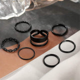 7-Piece: Women's Gold Knuckle Ring Set Rings - Tophatter Daily Deals