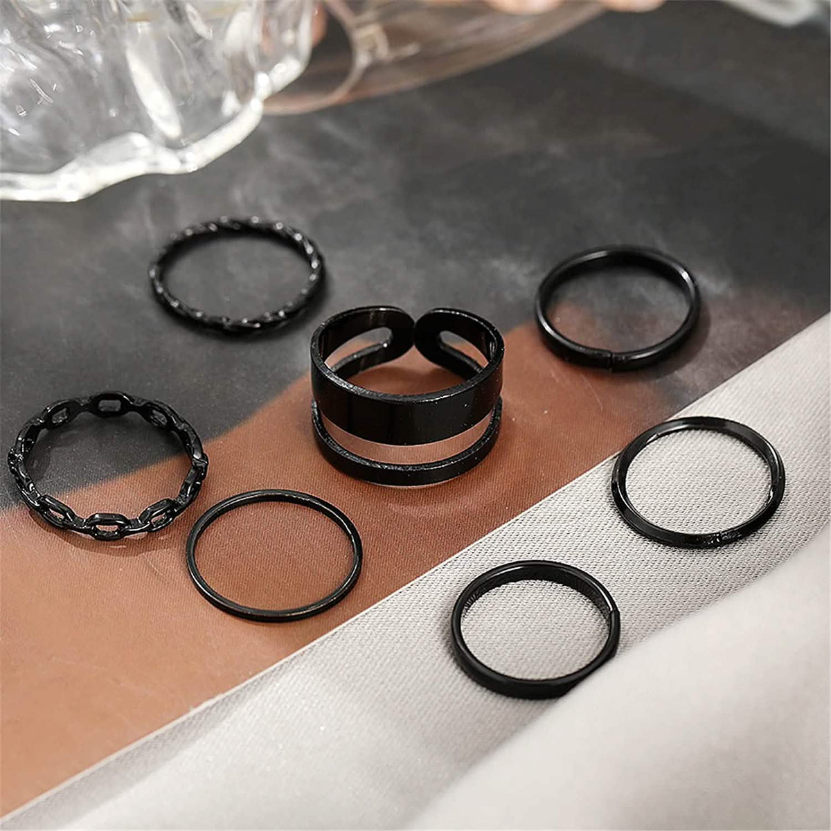 7-Piece: Women's Gold Knuckle Ring Set Rings - Tophatter Daily Deals