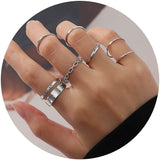 7-Piece: Women's Gold Knuckle Ring Set Rings - Tophatter Daily Deals