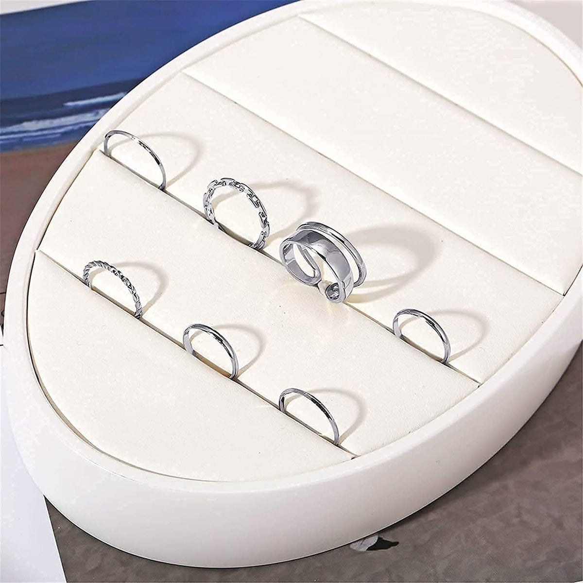 7-Piece: Women's Gold Knuckle Ring Set Rings - Tophatter Daily Deals