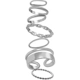 7-Piece: Women's Gold Knuckle Ring Set Rings - Tophatter Daily Deals