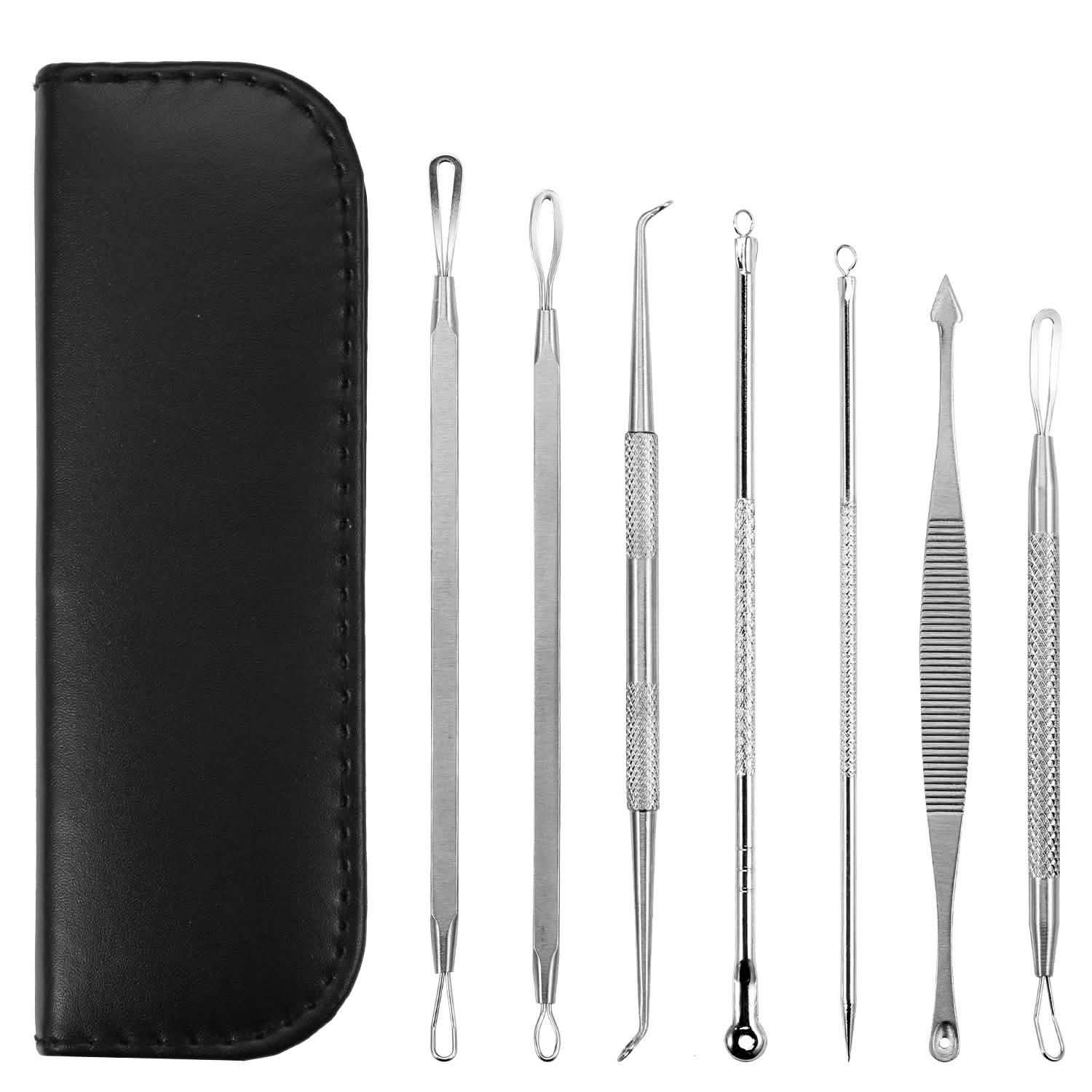 7-Pieces: Blackhead Remover Stainless Steel Beauty & Personal Care - Tophatter Daily Deals