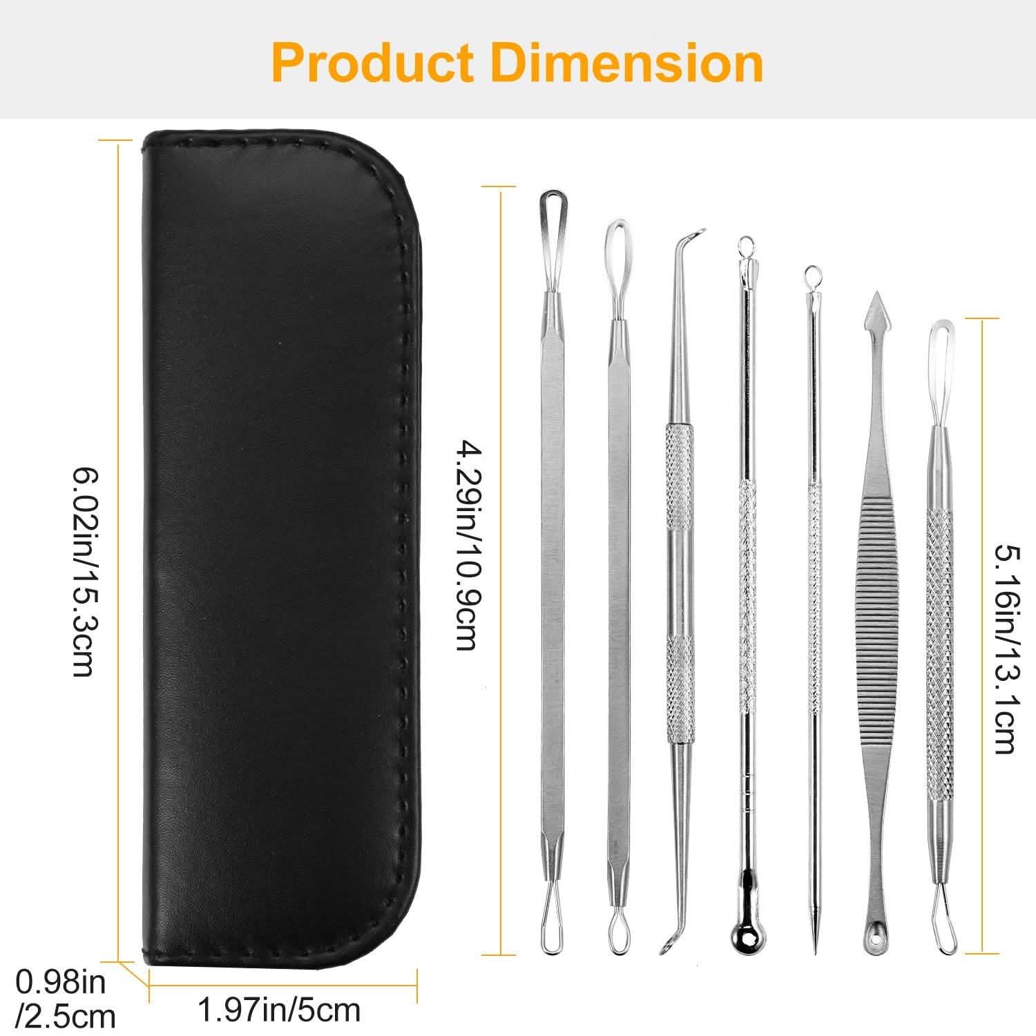 7-Pieces: Blackhead Remover Stainless Steel Beauty & Personal Care - Tophatter Daily Deals