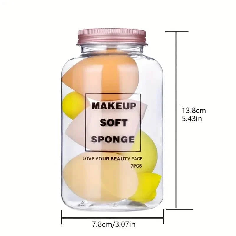 7-Pieces Set: Puff Teardrop Blender Foundation Sponge Set Beauty & Personal Care - Tophatter Daily Deals