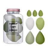 7-Pieces Set: Puff Teardrop Blender Foundation Sponge Set Green Beauty & Personal Care - Tophatter Daily Deals