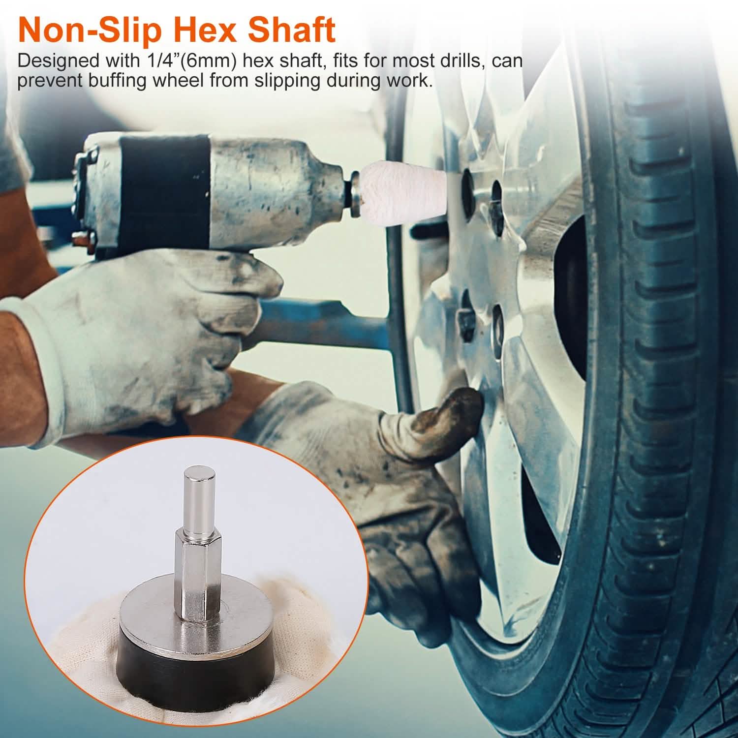 7-Pieces Set: Wheels Polishing Pads Car Buffing Automotive - Tophatter Daily Deals