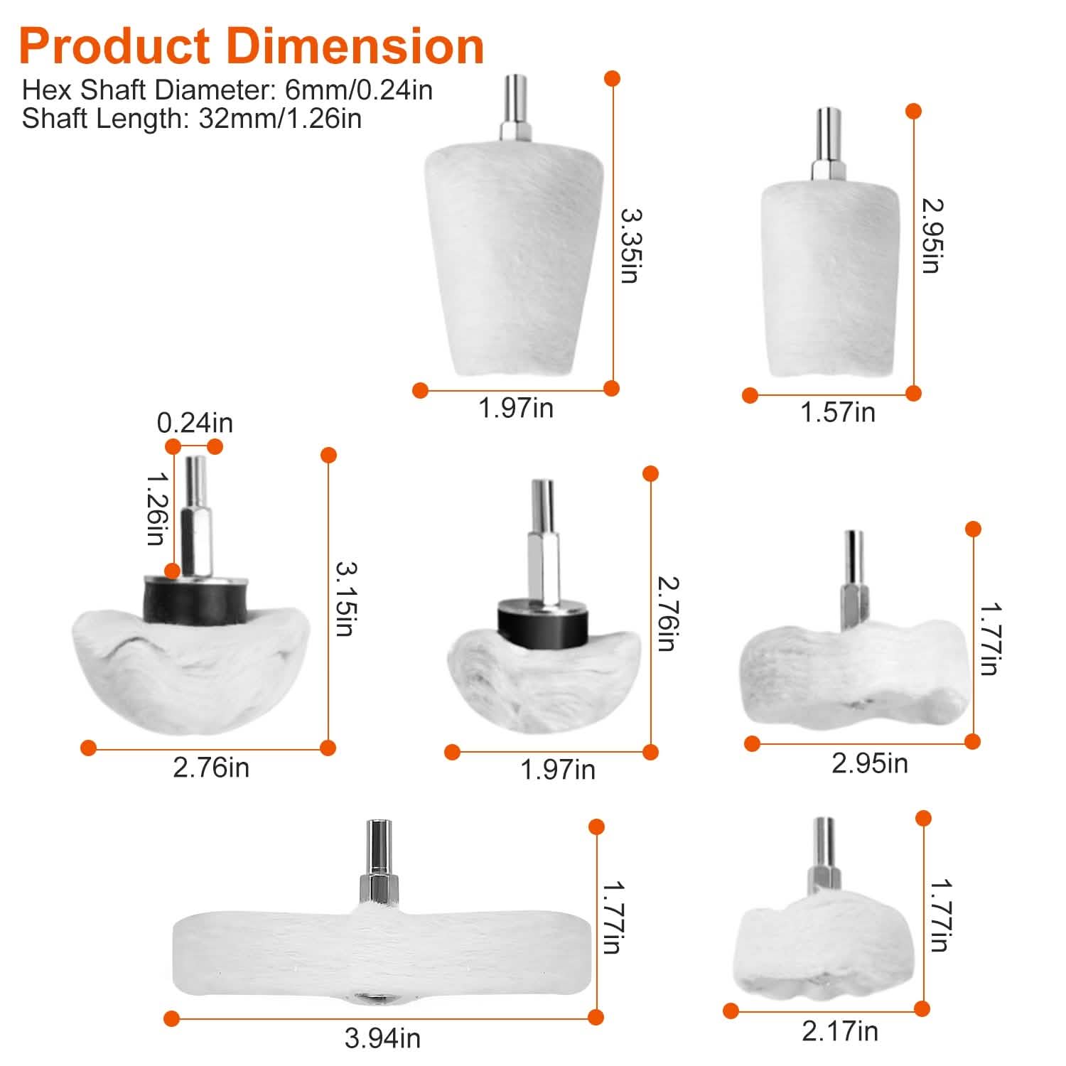 7-Pieces Set: Wheels Polishing Pads Car Buffing Automotive - Tophatter Daily Deals