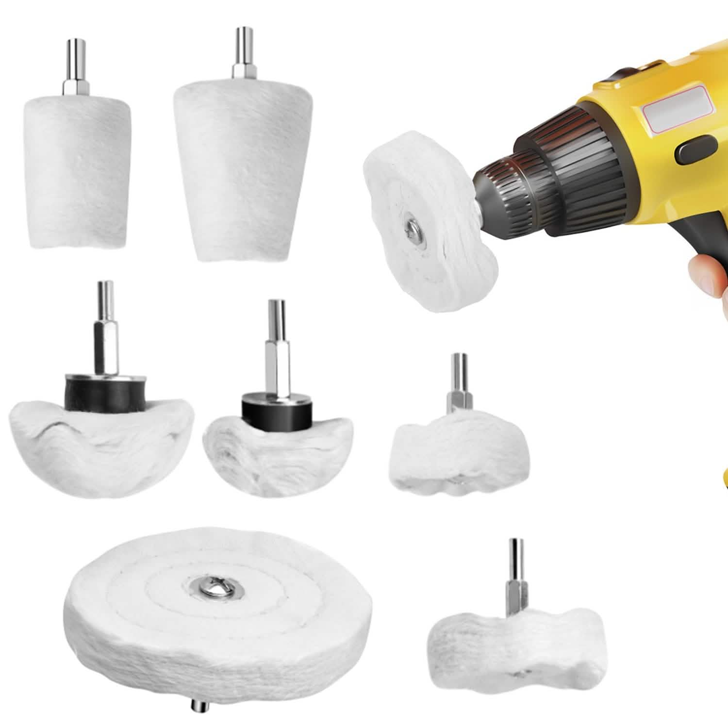 7-Pieces Set: Wheels Polishing Pads Car Buffing Automotive - Tophatter Daily Deals