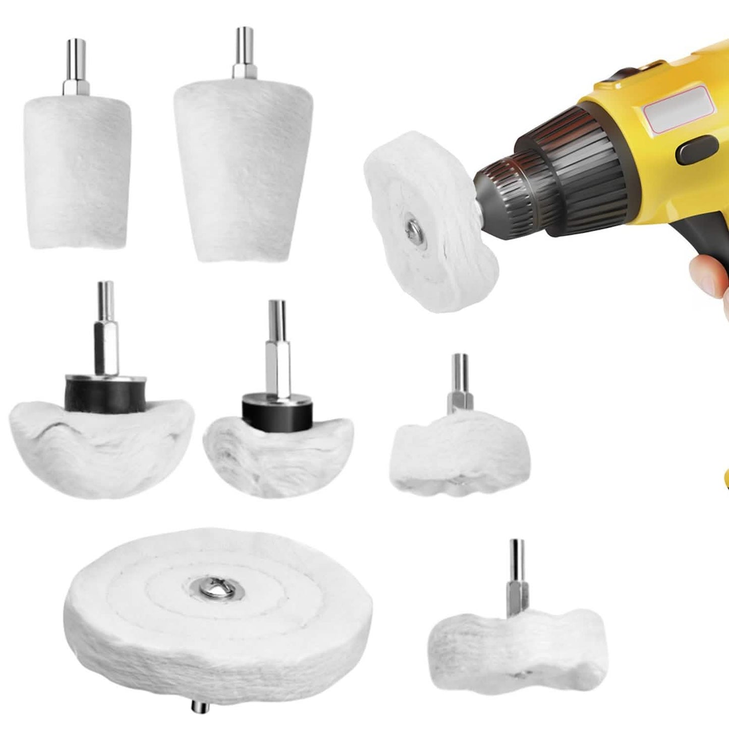7-Pieces Set: Wheels Polishing Pads Car Buffing Automotive - Tophatter Daily Deals