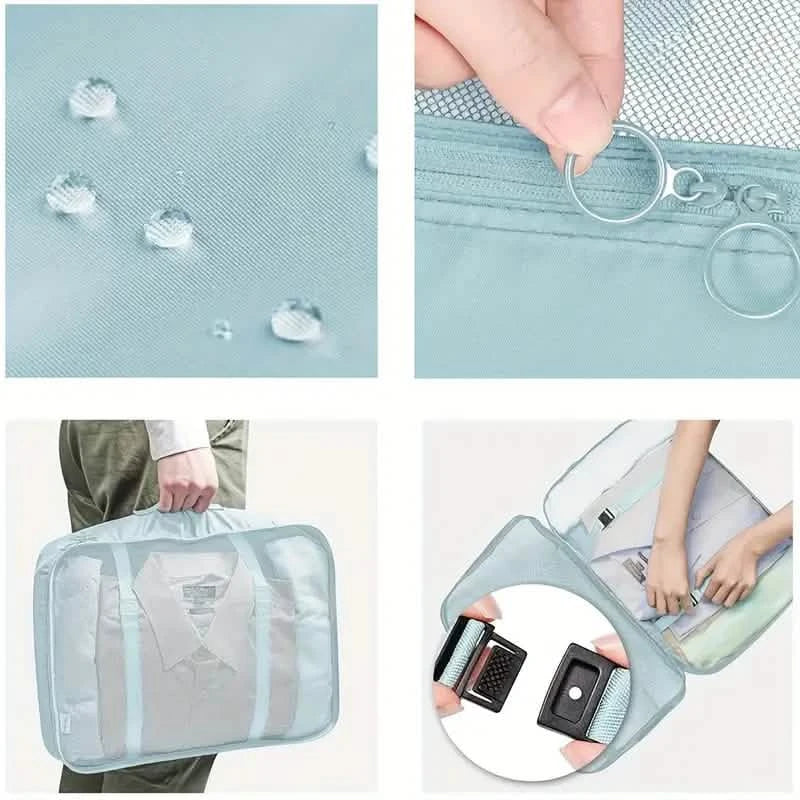 7-Pieces: Travel Luggage Packing Organizers Set Storage & Organization - Tophatter Daily Deals
