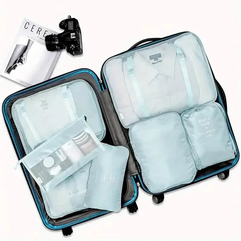 7-Pieces: Travel Luggage Packing Organizers Set Storage & Organization - Tophatter Daily Deals