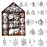 70-Pieces Set: Christmas Tree Decorations Christmas Ball Silver Seasonal Decor - Tophatter Daily Deals