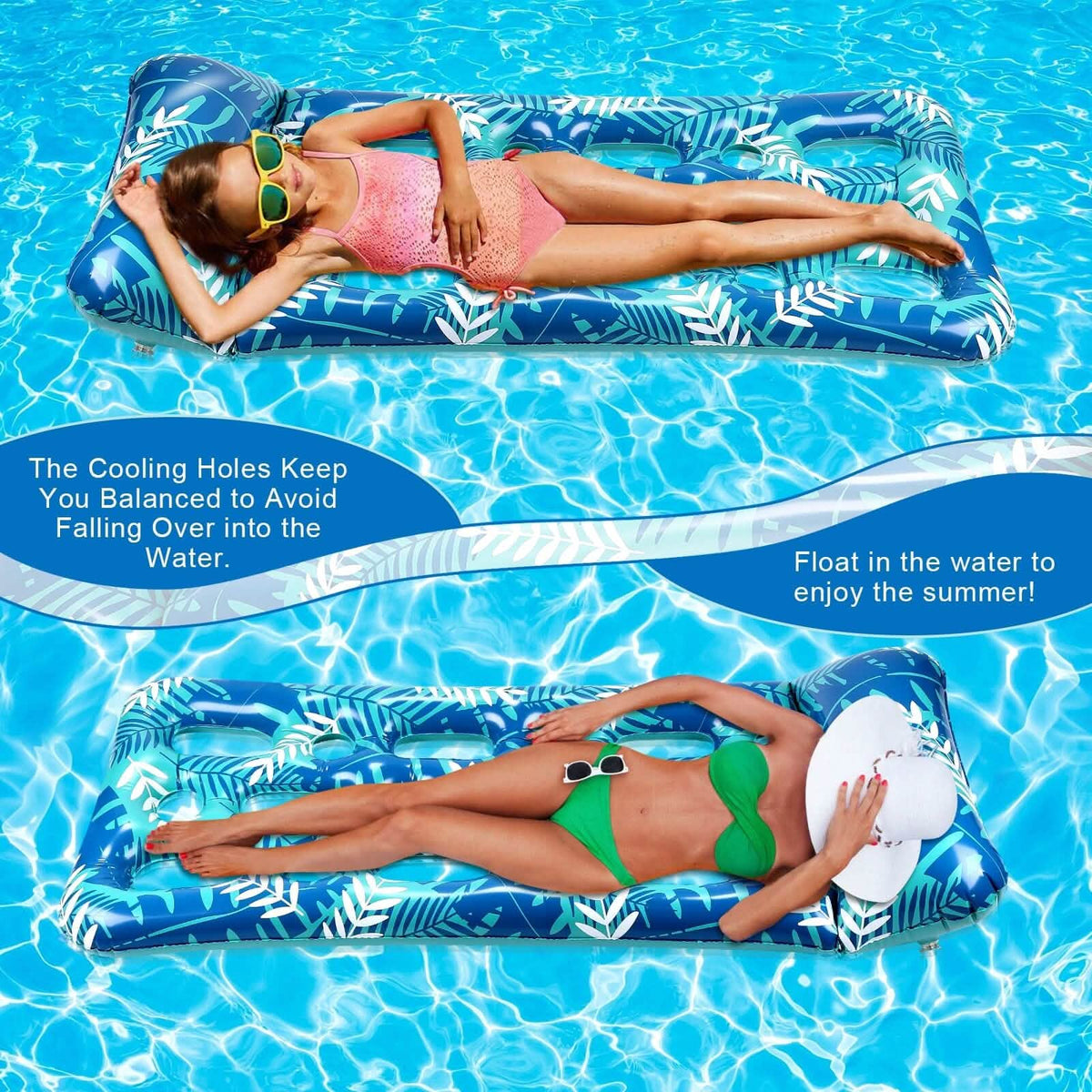 70" x 30" Inflatable Lounge Pool with Headrest Outdoor Recreation - Tophatter Daily Deals