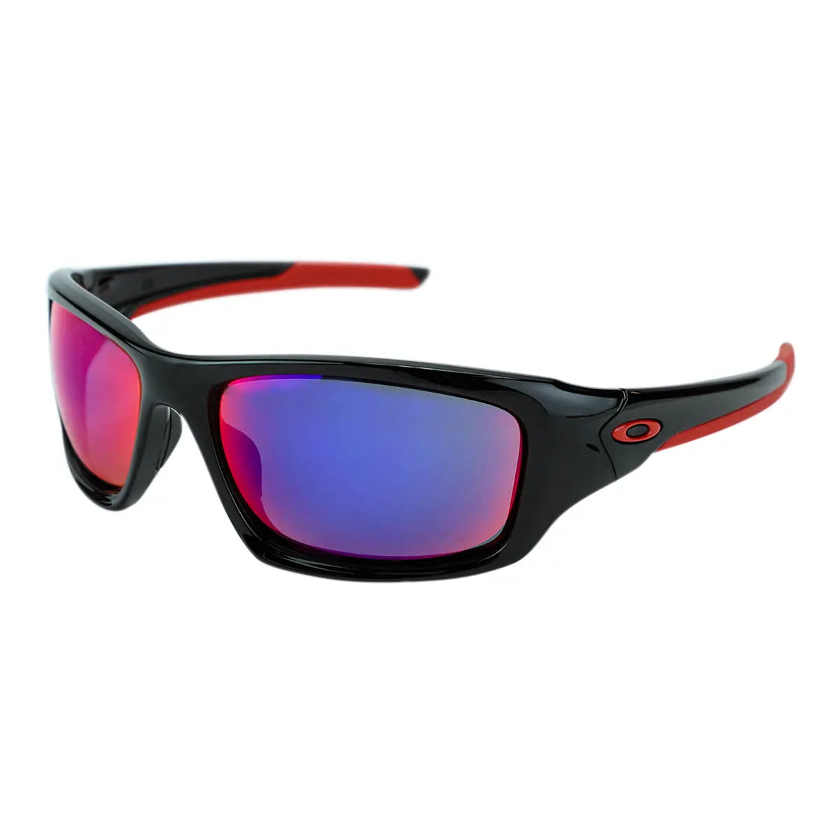 Oakley Men's Valve Sunglasses Polished Black Red Iridium Sunglasses - Tophatter Daily Deals