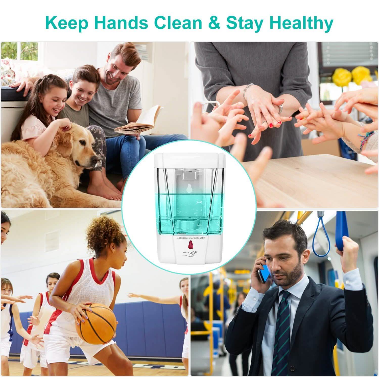 700ML Automatic Soap Dispenser Bath - Tophatter Daily Deals