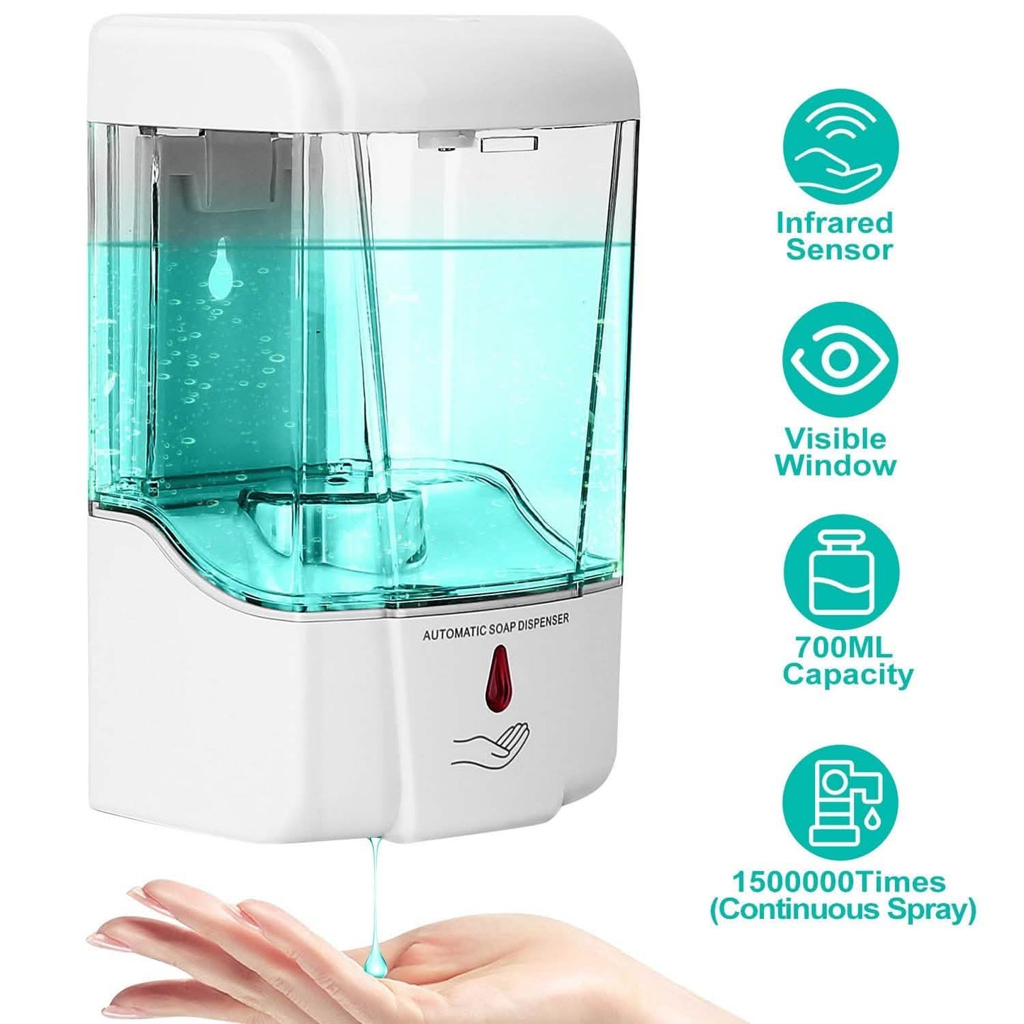 700ML Automatic Soap Dispenser Bath - Tophatter Daily Deals