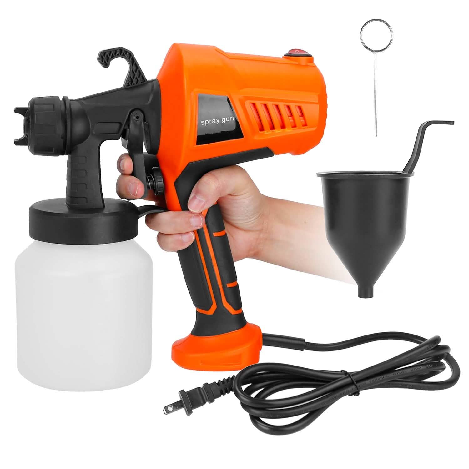 700W Electric Paint Sprayer Handheld HVLP Spray Painter Home Improvement - Tophatter Daily Deals