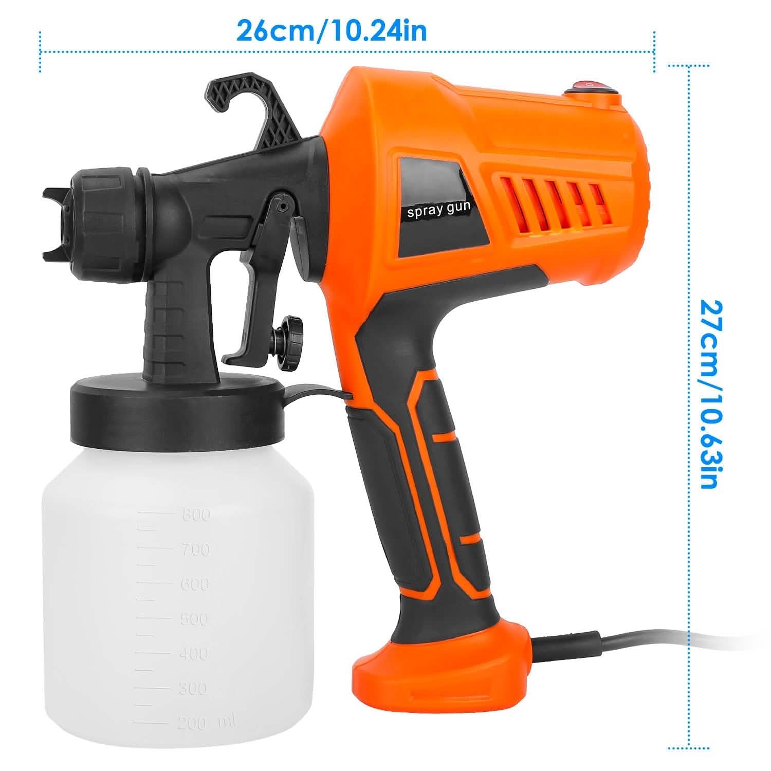 700W Electric Paint Sprayer Handheld HVLP Spray Painter Home Improvement - Tophatter Daily Deals