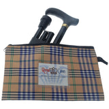 Compact Mini Folding Cane Zipper Bag 12"x6.25" - Must-Have! Folding Cane Pouch Bags - Tophatter Daily Deals