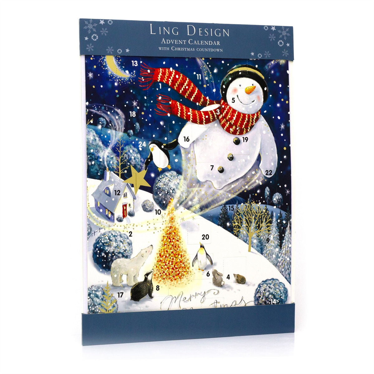 Magical Christmas Advent Calendar | Snowman Advent Calendar - 34x25cm Advent Calendar - Tophatter Daily Deals