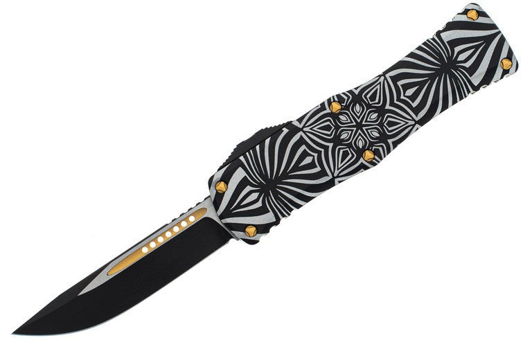 Microtech Hera - DLC Single Edge Blade - Source Code Chassis - 703-1TSOS Automatic Knives - Tophatter Daily Deals