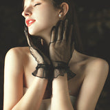 Bridal Wedding Dress Evening Gown Gloves Ruffle 0 - Tophatter Daily Deals