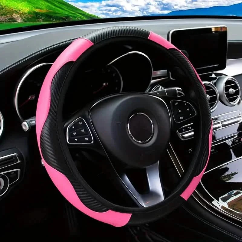 Universal Car Steering Wheel Cover Pink Automotive - Tophatter Daily Deals