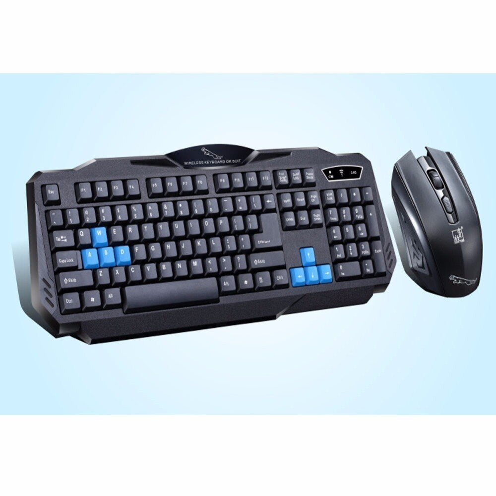 1 Set Of Durable Fashion Colorful Ergonomical Designed Wireless Black Keyboard Mouse Combos For Office & Home Computer Gam 0 - Tophatter Daily Deals