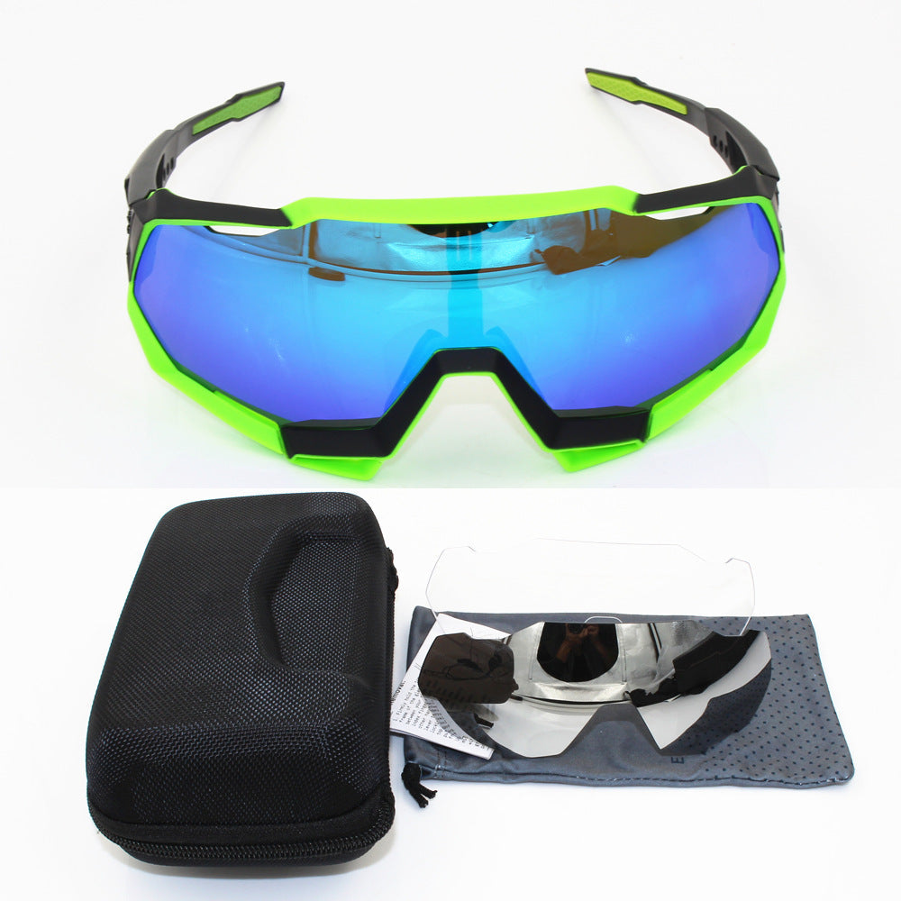 Bicycle riding glasses Green and black 0 - Tophatter Daily Deals