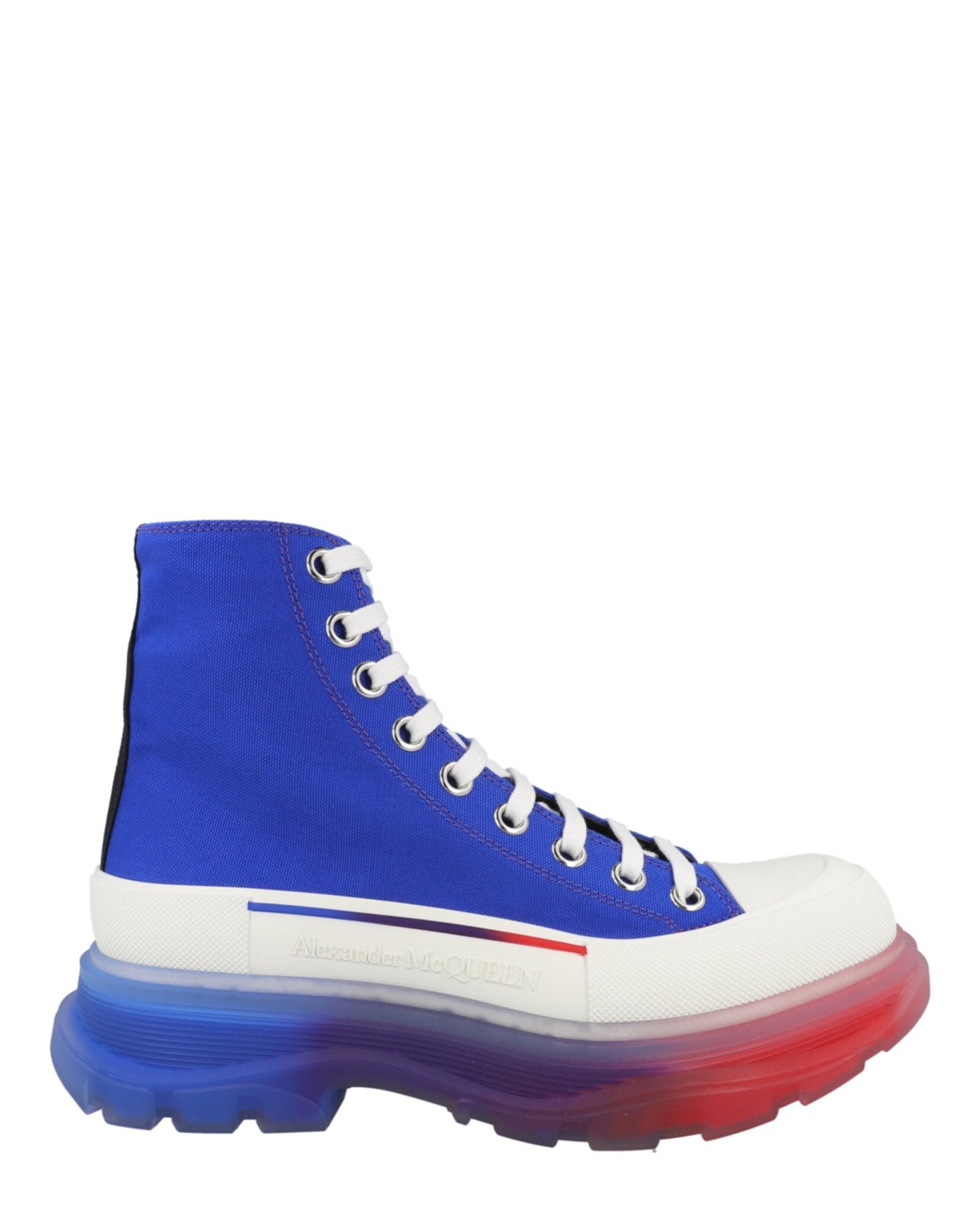 Alexander McQueen Tread Slick Boots Royal White Footwear - Tophatter Daily Deals