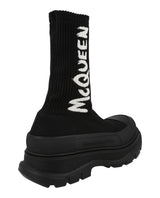 Alexander McQueen Ribbed Knit Tread Slick Boots Footwear - Tophatter Daily Deals