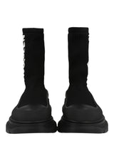 Alexander McQueen Ribbed Knit Tread Slick Boots Footwear - Tophatter Daily Deals