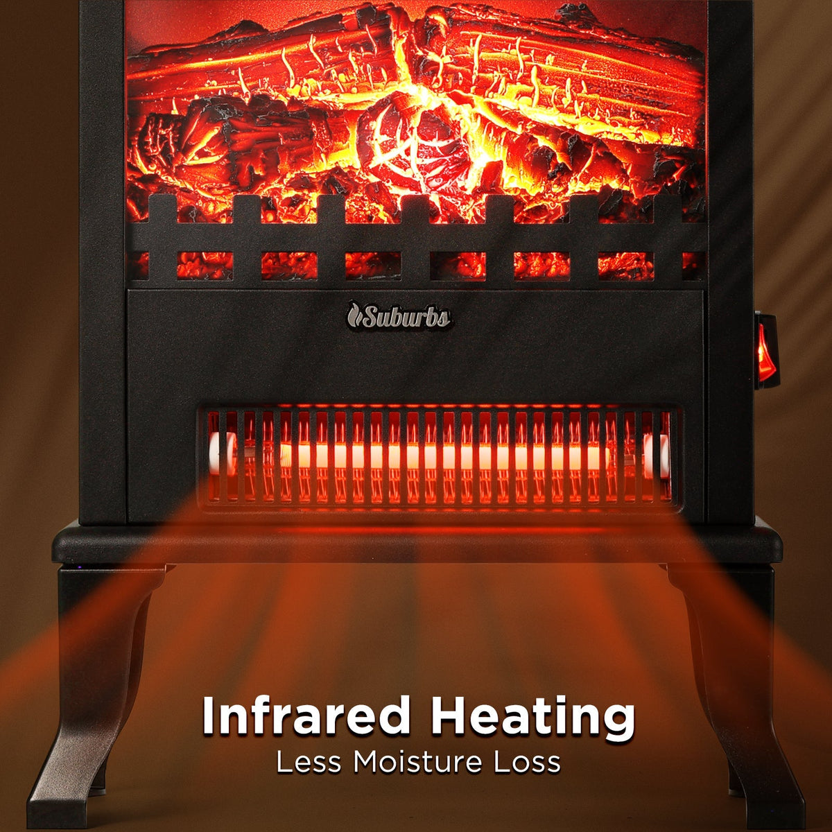 Suburbs TS17Q Electric Fireplace Stove Heater Household Appliances - Tophatter Daily Deals