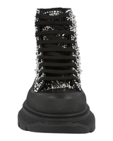 Alexander McQueen Crystal Embellished Tread Slick Boots Footwear - Tophatter Daily Deals