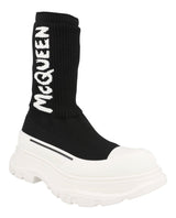 Alexander McQueen Ribbed Tread Slick Boots Footwear - Tophatter Daily Deals