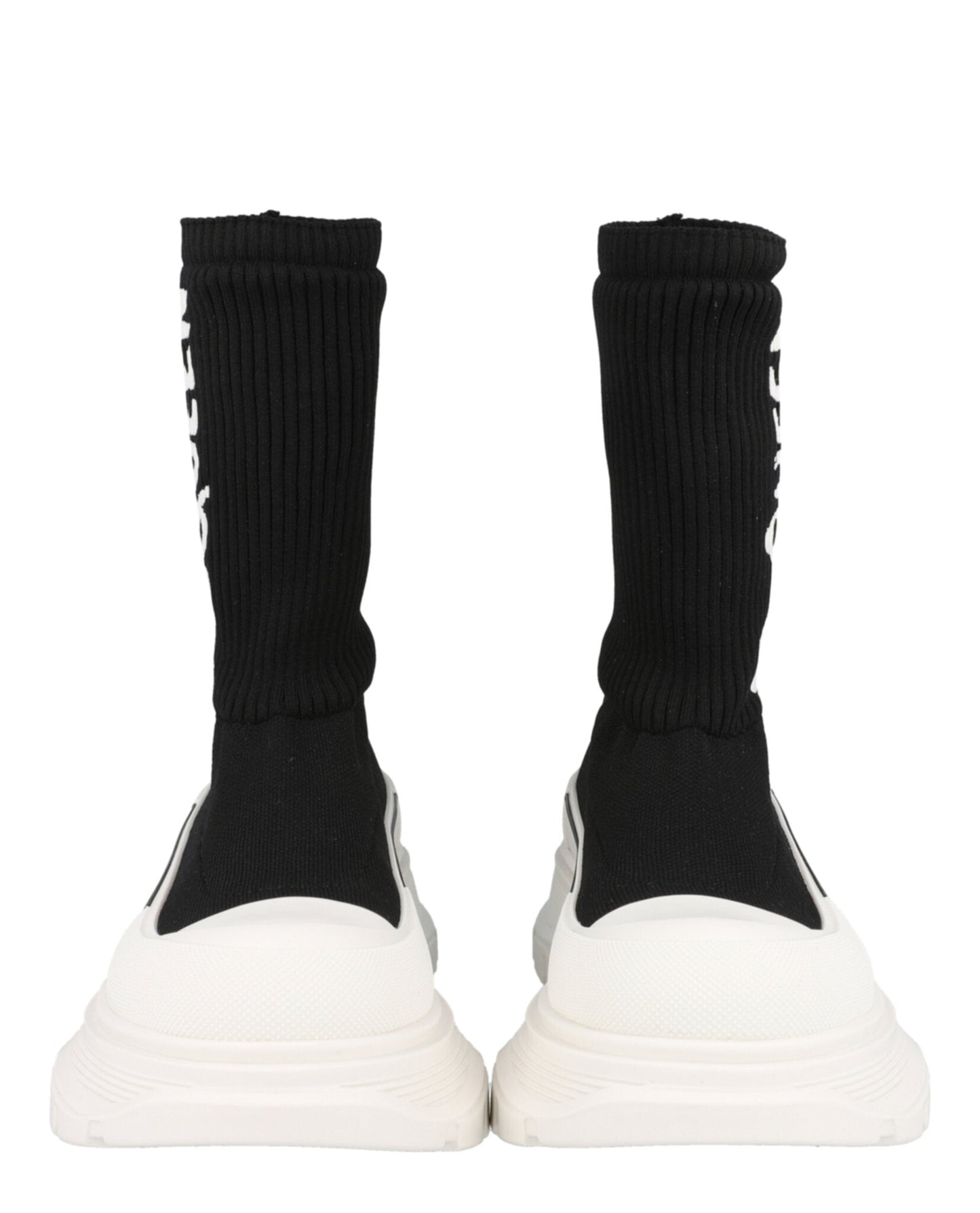 Alexander McQueen Ribbed Tread Slick Boots Footwear - Tophatter Daily Deals