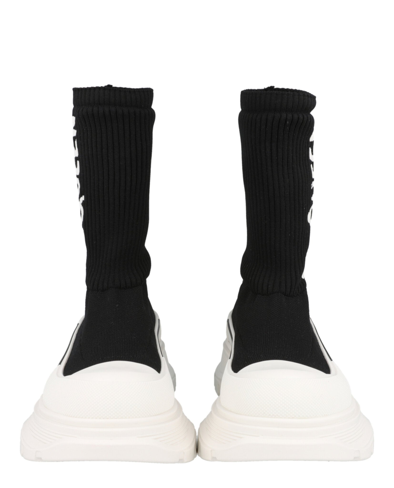 Alexander McQueen Ribbed Tread Slick Boots Footwear - Tophatter Daily Deals