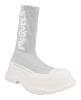 Alexander McQueen Ribbed Tread Slick Boots Footwear - Tophatter Daily Deals