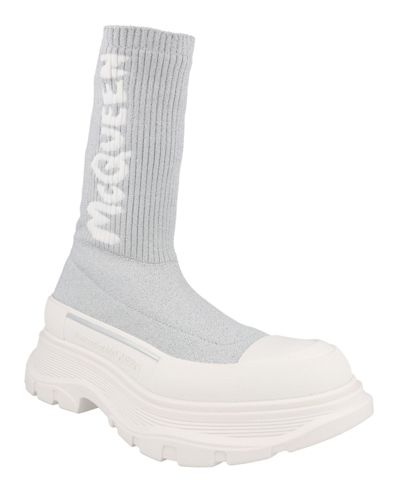 Alexander McQueen Ribbed Tread Slick Boots Footwear - Tophatter Daily Deals